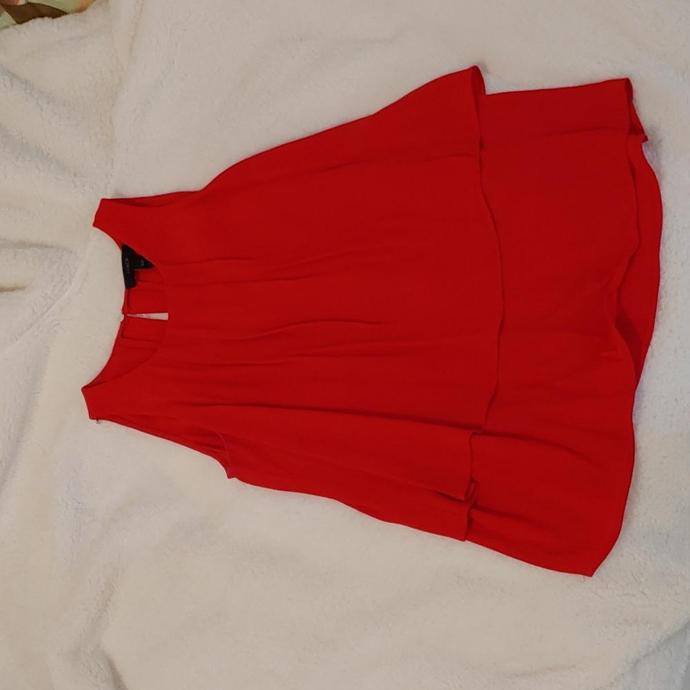 J. Crew Red 00 Double Layered Tank Top